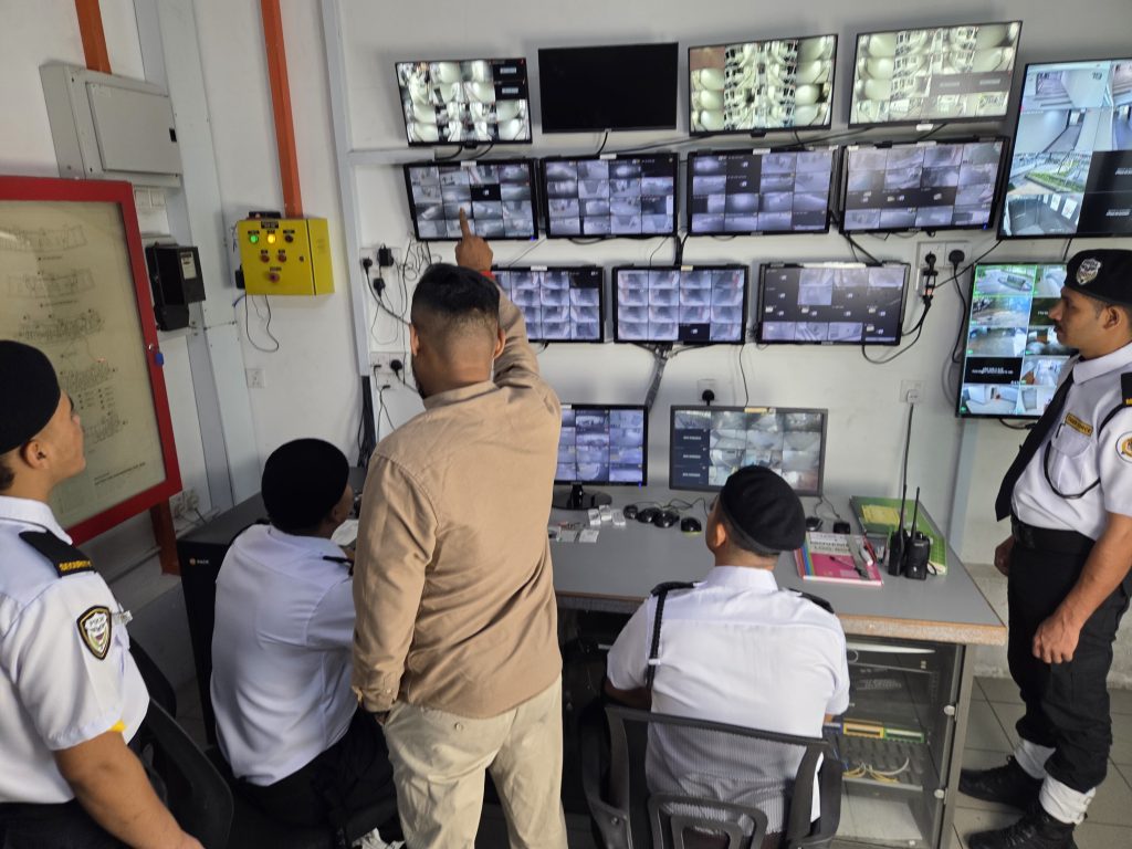 Tiger Force security control room with CCTV monitoring
